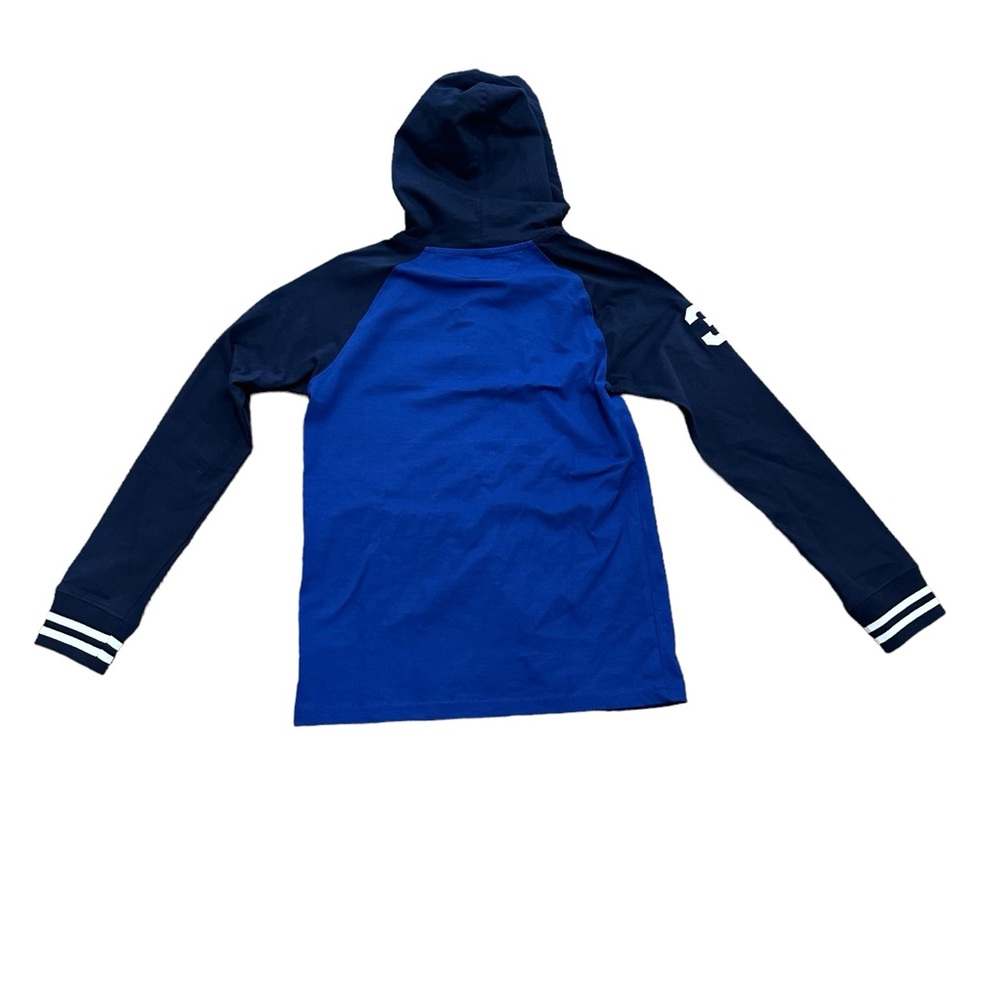 Polo Ralph Lauren Boys Hooded Henley Shirt Navy Royal Blue Size L 14-16 - Picture 2 of 4